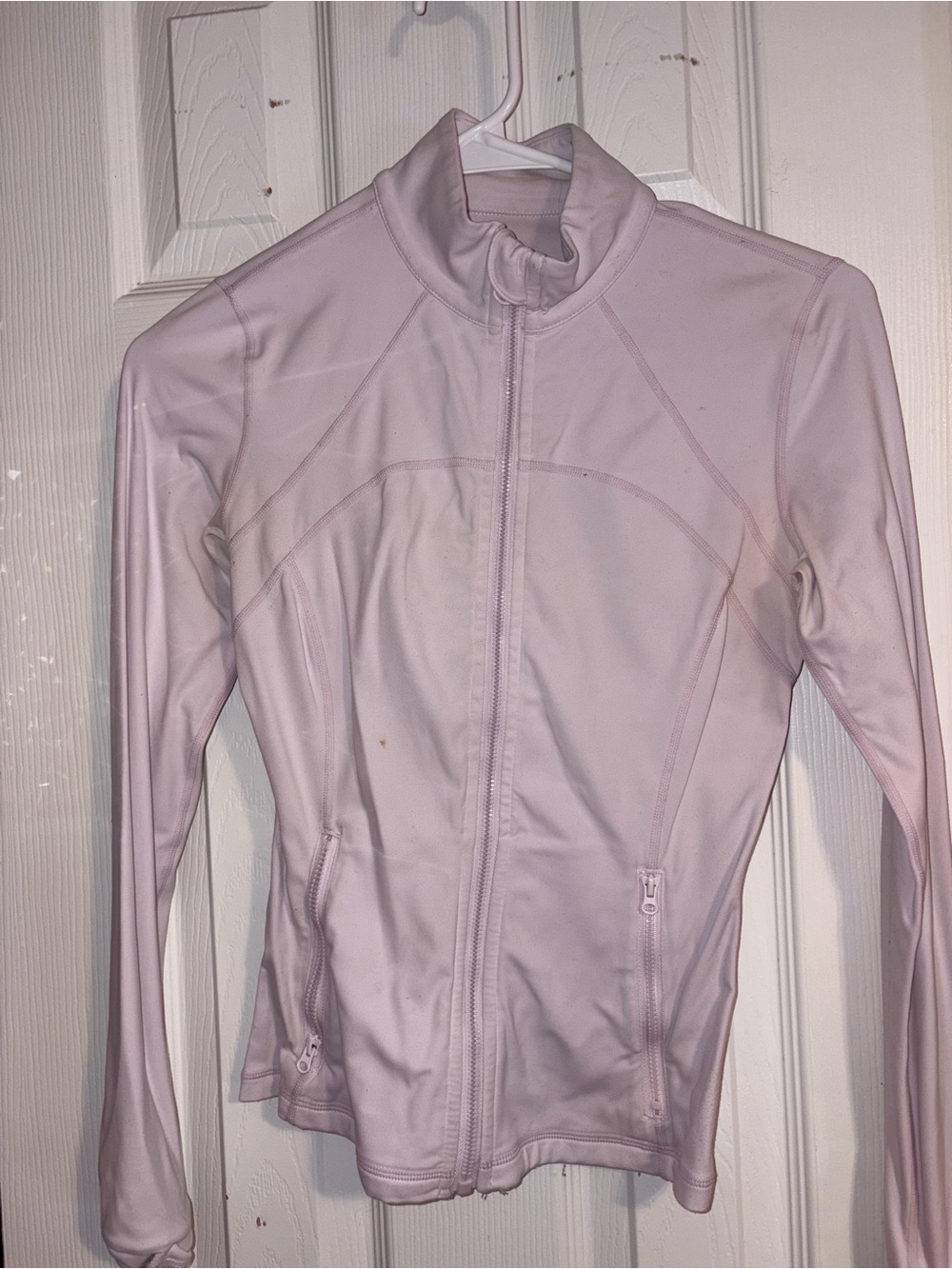 Women's Light Pink Zip-Up Bomber Jacket